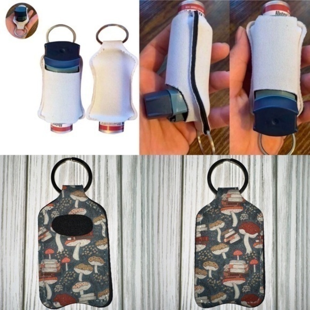 Books & mushrooms Inhaler Holder Keychain new